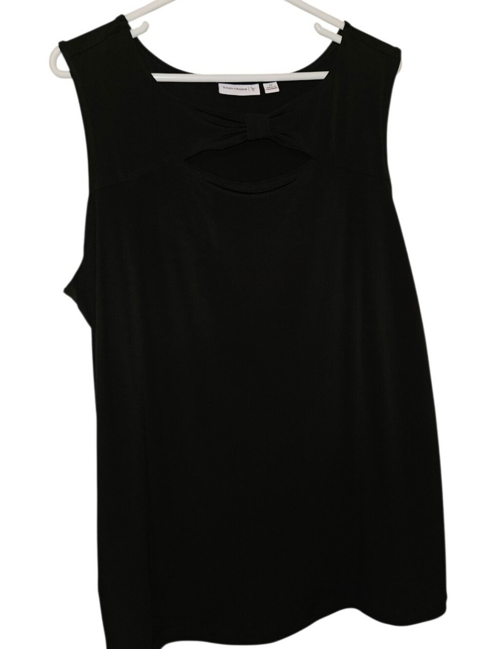 2X Susan Graver Black Cut Out Tank